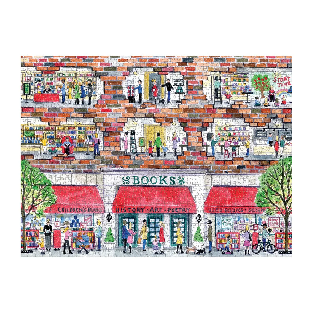 A Day at the Bookstore Puzzle: 1000 Pieces