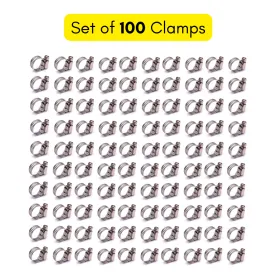 Adjustable Clamp/Clip for Gas Pipe/Water Pipe/Hose Pipe/Fuel Pipe etc., Pack Of 100pcs