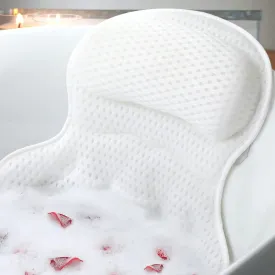 Bath Tub Pillow Headrest with Soft Mesh Fabric, Non-Slip Suction Cups