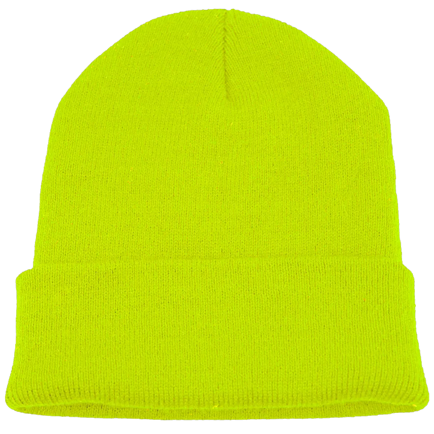 Cuff Beanie Safety Lime Green