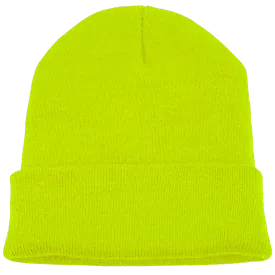 Cuff Beanie Safety Lime Green