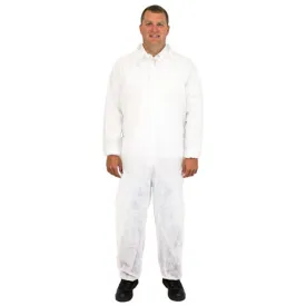 Disposable Polypropylene Coveralls | Zipper Front