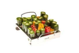 Jalapeno Grill Rack for your Barbecue or Oven (Works Well with other Peppers and Chicken Legs / Wings) - By BBQ - Aid