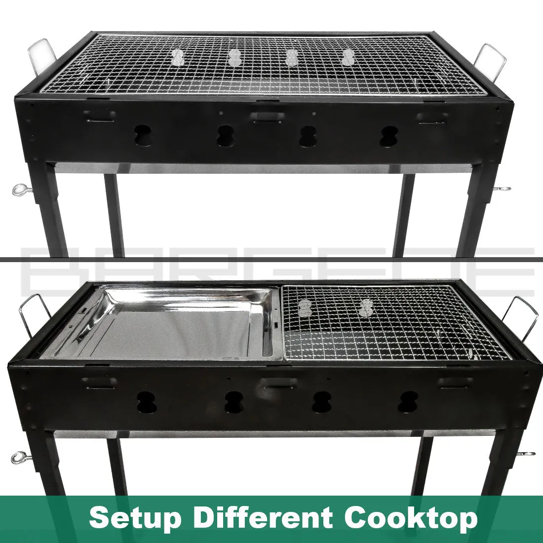 Large Portable Charcoal Outdoor BBQ Barbecue Grill Set