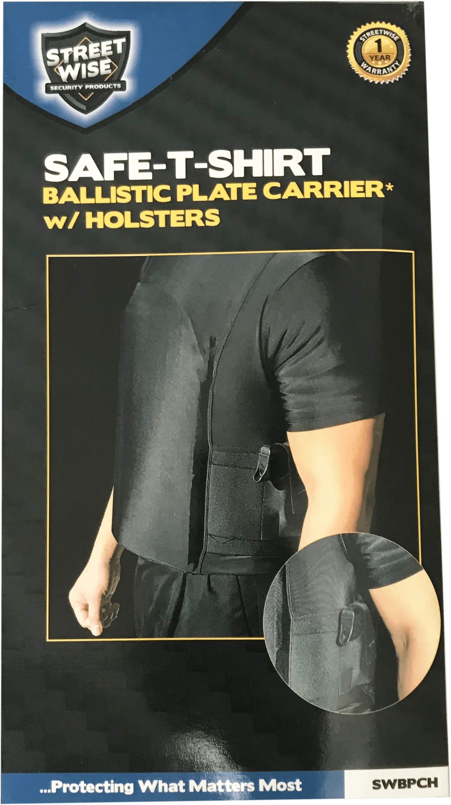 Safe-T-Shirt Ballistic Plate Carrier with Holster