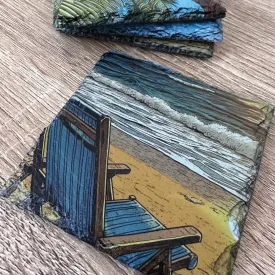 Summer Slate Coasters - Relaxing Beach